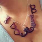 collana vintage baffi occhiali